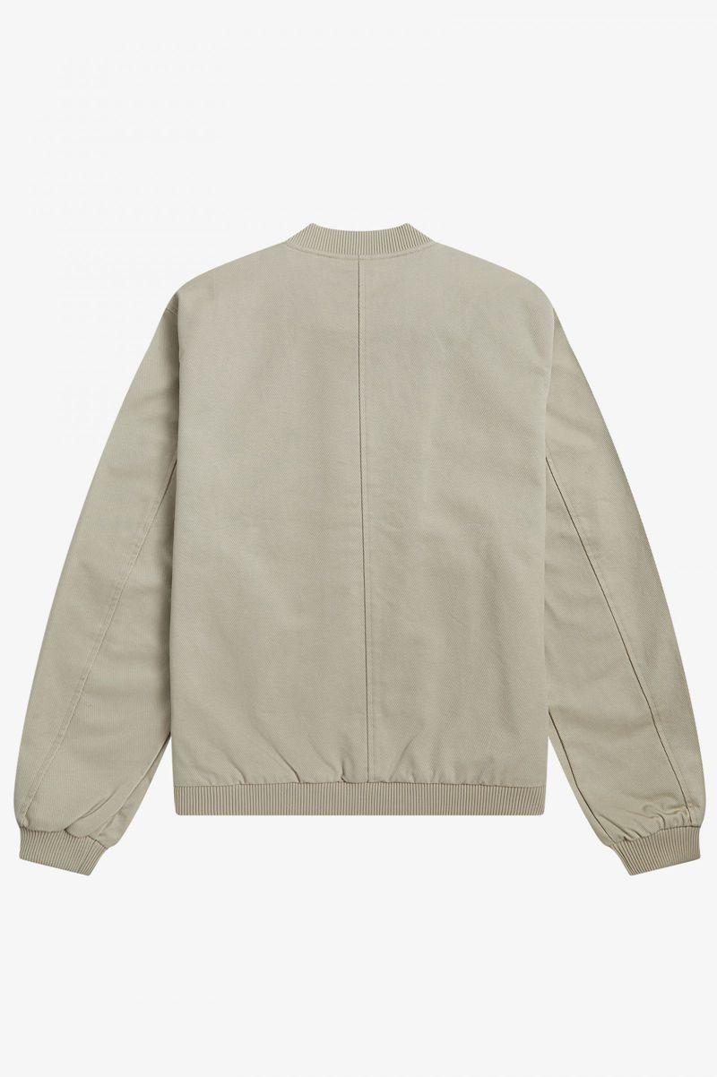 White Fred Perry Twill Bomber Men's Jackets | PH 1270ZUTG